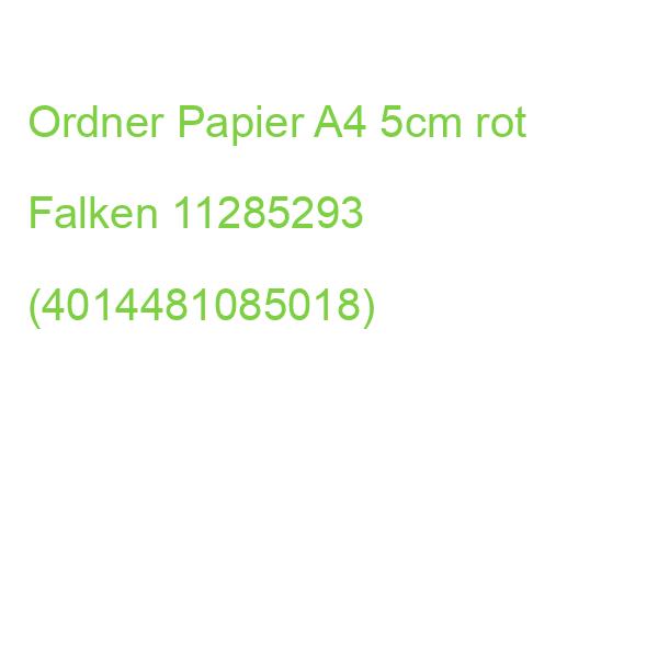Recycolor-Ordner A4, 5 cm rot Falken 11285293 (4014481085018)