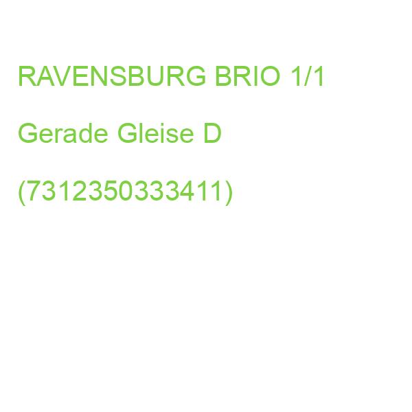 RAVENSBURG BRIO 1/1 Gerade Gleise D (7312350333411)