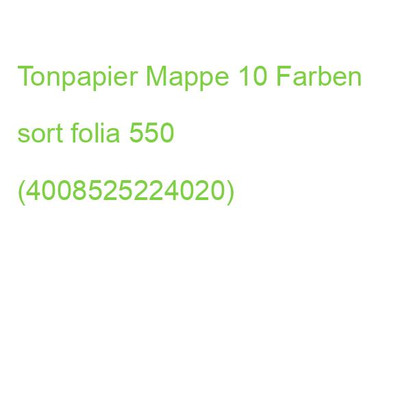 Tonpapier 22x32 cm 10 Farben sortiert FOLIA 550 (4008525224020)