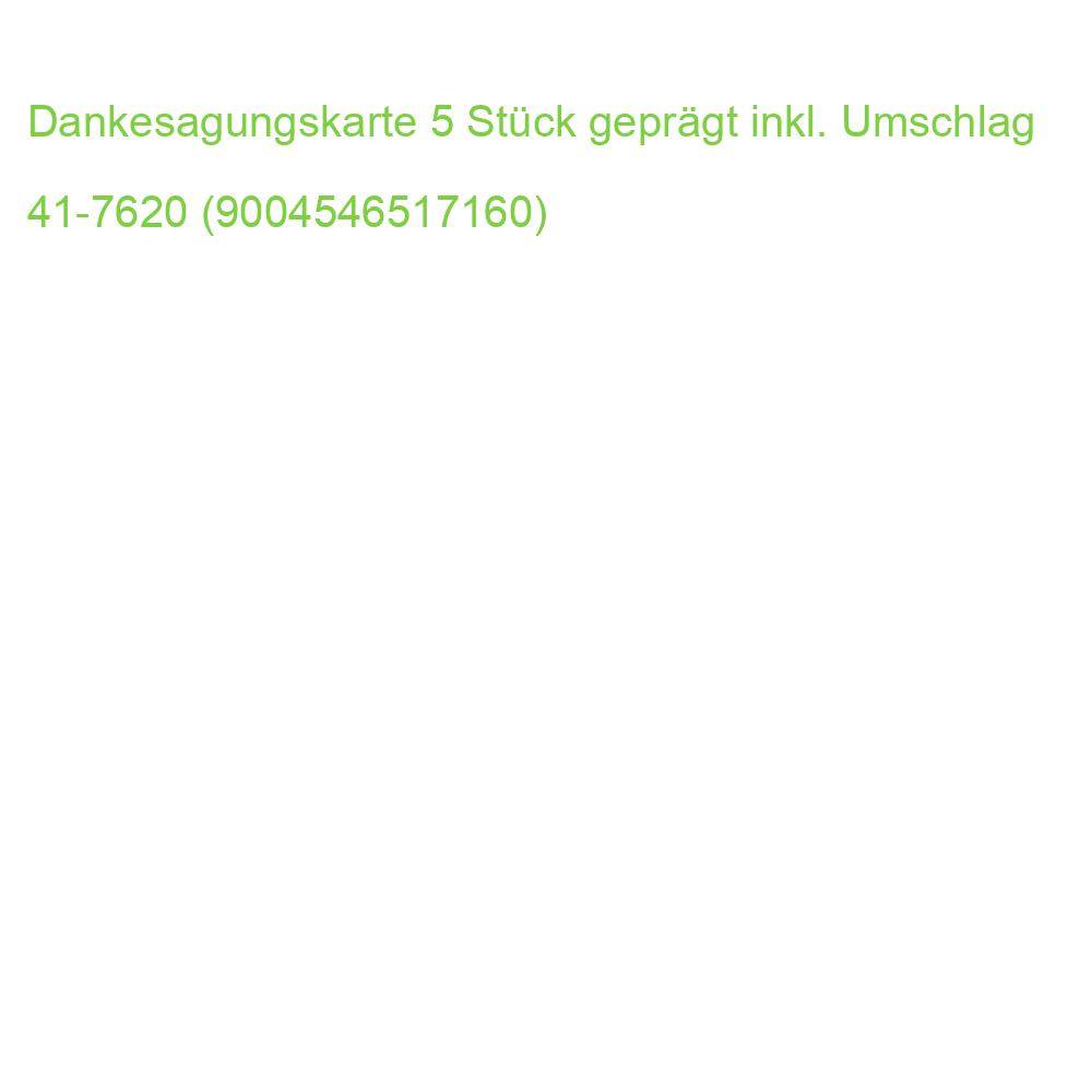 Dankesagungskarte 5 Stück geprägt inkl. Umschlag 41-7620 (9004546517160)