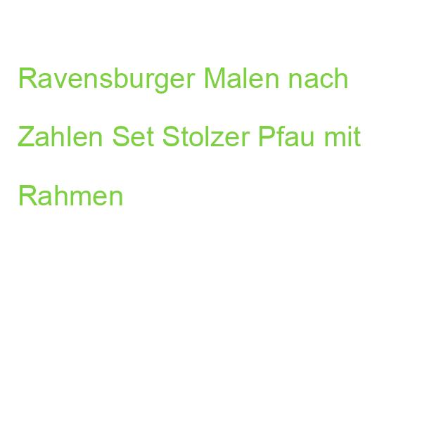 Ravensburger Malen nach Zahlen Set Stolzer Pfau mit Rahmen