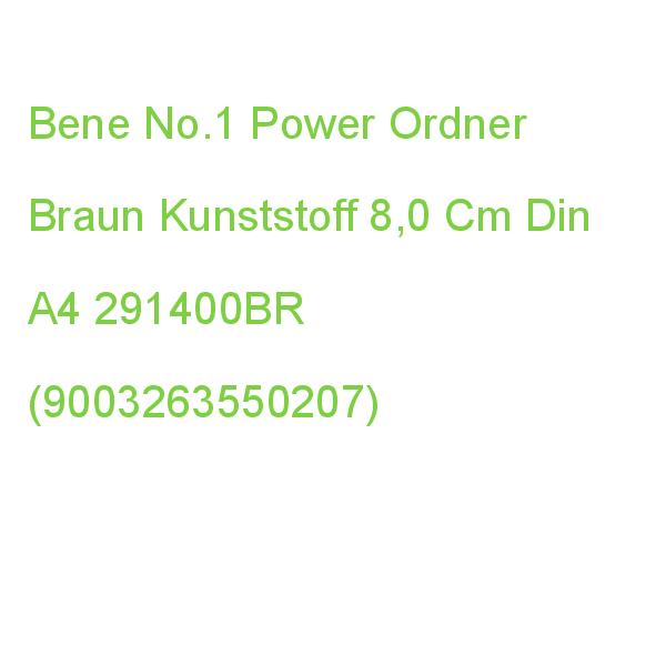 Bene No.1 Power Ordner Braun Kunststoff 8,0 Cm Din A4 291400BR (9003263550207)