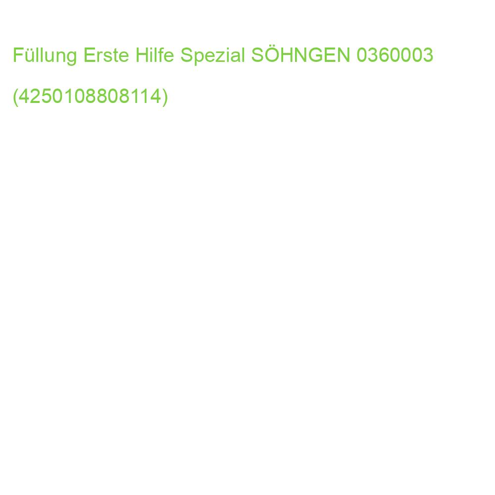 Füllung Erste Hilfe Spezial SÖHNGEN 0360003 (4250108808114)
