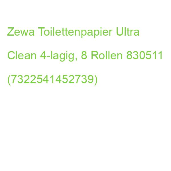 Zewa Toilettenpapier Ultra Clean 4-lagig, 8 Rollen 830511 (7322541452739)