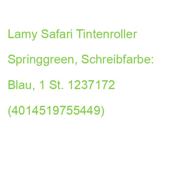 Lamy Safari Tintenroller Springgreen, Schreibfarbe: Blau, 1 St. 1232324 (4014519764533)