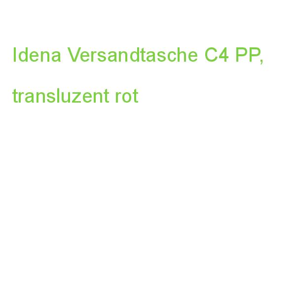 Idena Versandtasche PP transluzent rot DIN C4