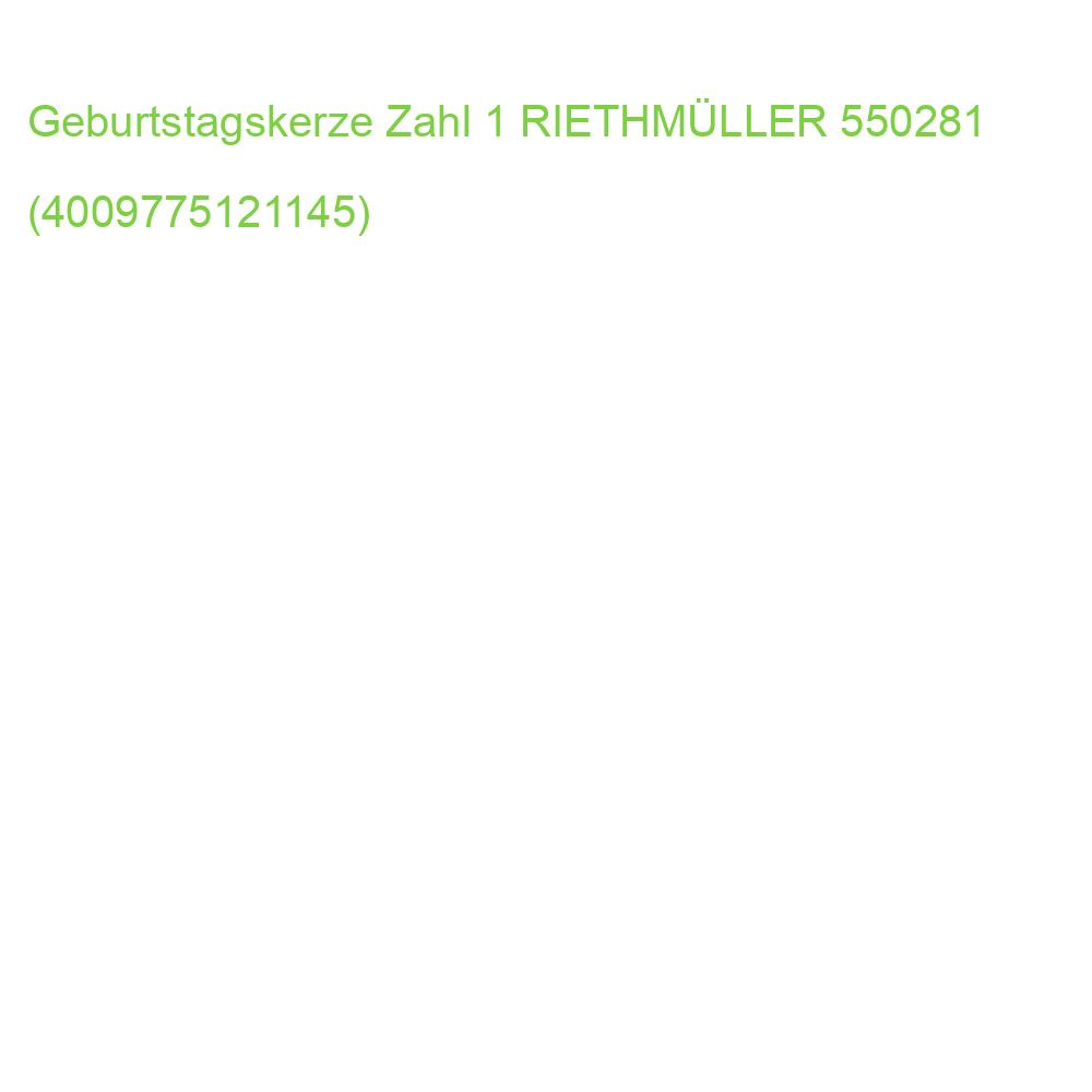 Geburtstagskerze Zahl 1 RIETHMÜLLER 550281 (4009775121145)