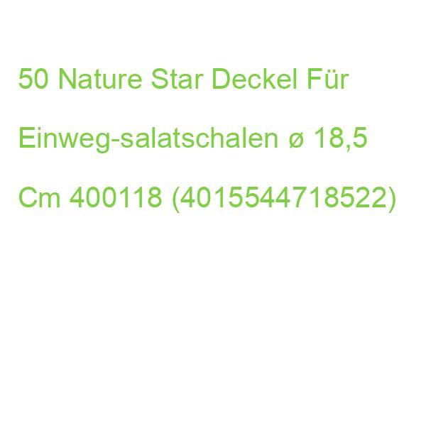 50 Nature Star Deckel Für Einweg-salatschalen  18,5 Cm 400118 (4015544718522)