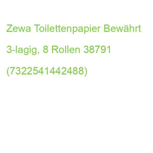 Zewa Toilettenpapier Bewährt 3-lagig, 8 Rollen 38791 (7322541442488)
