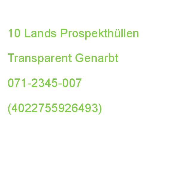 10 Lands Prospekthüllen Din A3 Transparent Genarbt 0,08 Mm 071-2345-007 (4022755926493)