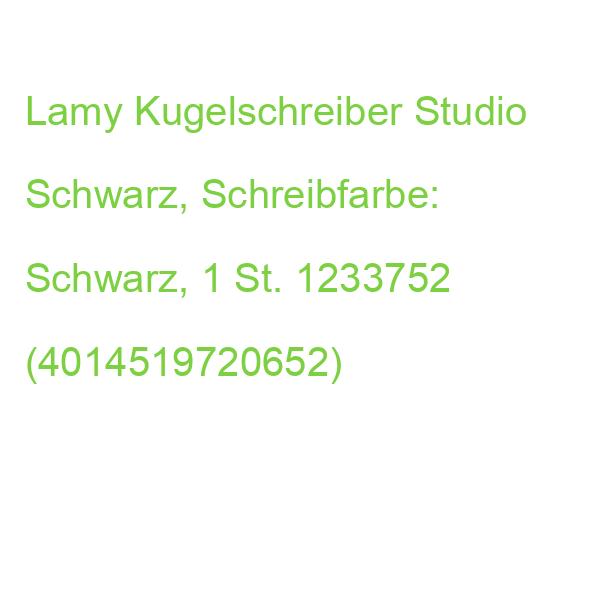 Lamy Kugelschreiber Studio Lx-all-black, Schreibfarbe: Schwarz, 1 St. 1233752 (4014519720652)