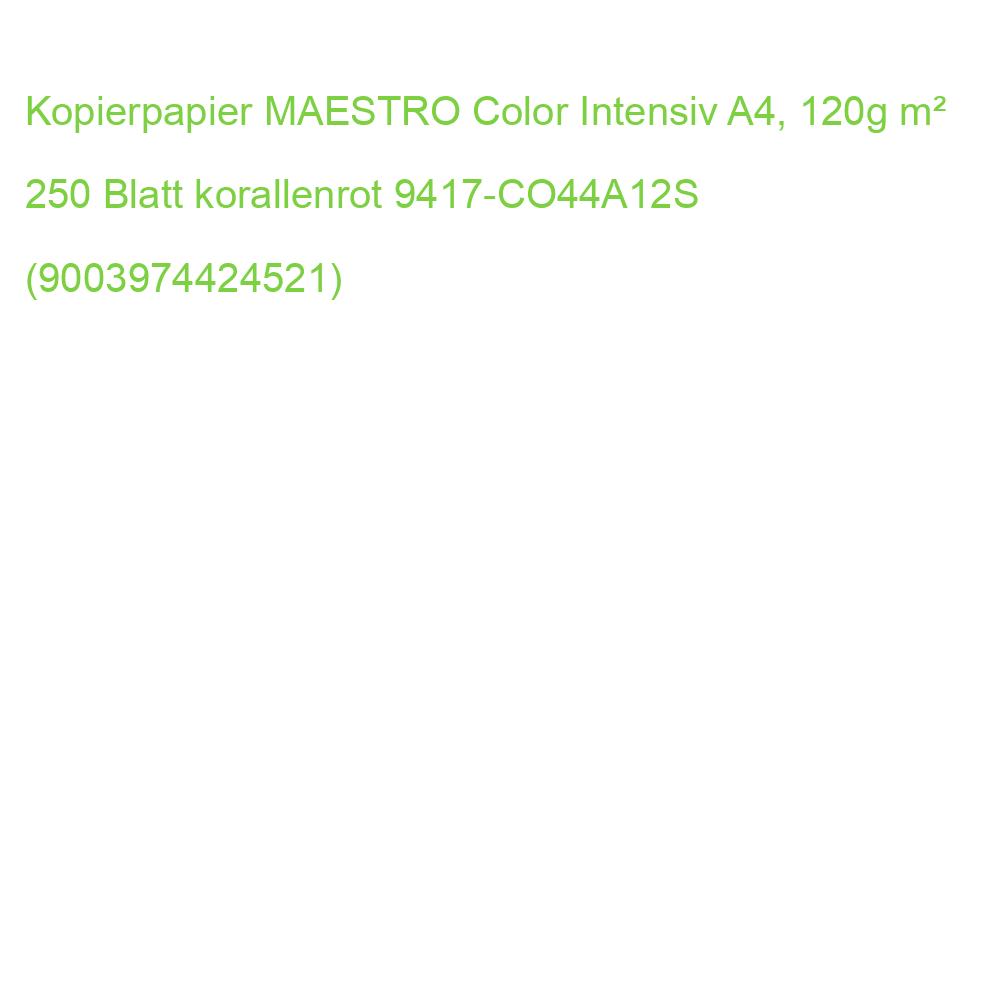 Kopierpapier MAESTRO Color Intensiv A4, 120g m² 250 Blatt korallenrot 9417-CO44A12S (9003974424521)