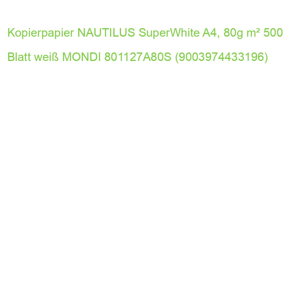 Kopierpapier NAUTILUS SuperWhite A4, 80g m² 500 Blatt weiß MONDI 801127A80S (9003974433196)