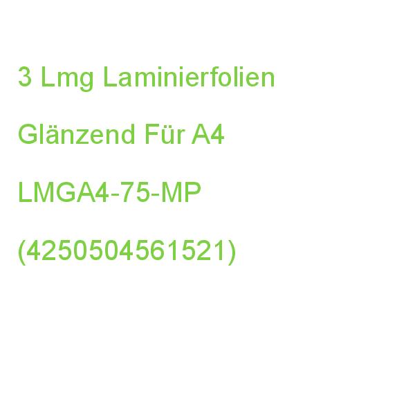3 Lmg Magnetic Pouches Laminierfolien Glänzend Für A4 75 Micron LMGA4-75-MP (4250504561521)