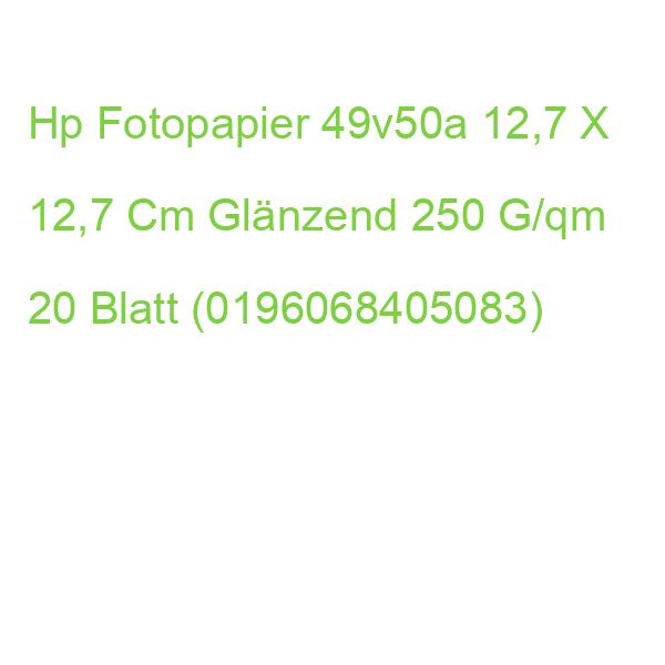 Hp Fotopapier 49v50a 12,7 X 12,7 Cm Glänzend 250 G/qm 20 Blatt (0196068405083)
