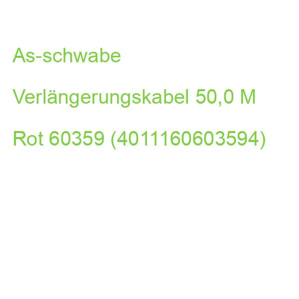 As-schwabe Verlängerungskabel 50,0 M Rot 60359 (4011160603594)