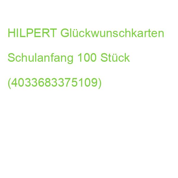 HILPERT Glückwunschkarten Schulanfang 100 Stück (4033683375109)