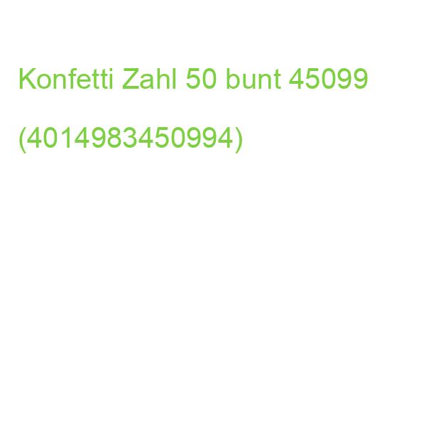 Konfetti Zahl 50 10 g ca. 15 mm bunt 45099 (4014983450994)