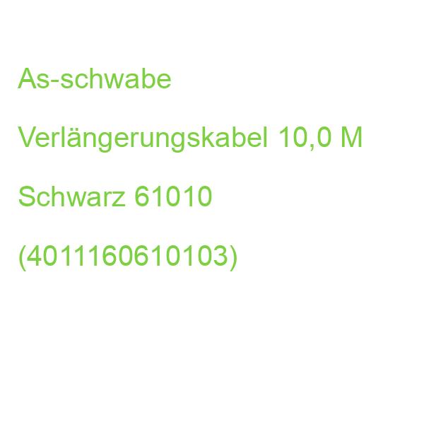 As-schwabe Verlängerungskabel 10,0 M Schwarz 61010 (4011160610103)