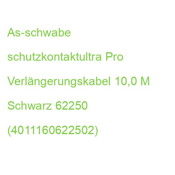 As-schwabe schutzkontaktultra Pro Verlängerungskabel 10,0 M Schwarz 62250 (4011160622502)