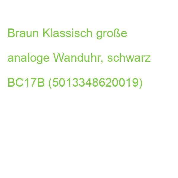 Braun Klassisch große analoge Wanduhr, schwarz BC17B (5013348620019)