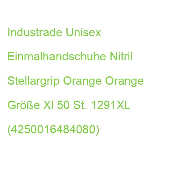 Industrade Unisex Einmalhandschuhe Nitril Stellargrip Orange Orange Größe Xl, 50 St. 1291XL (4250016484080)