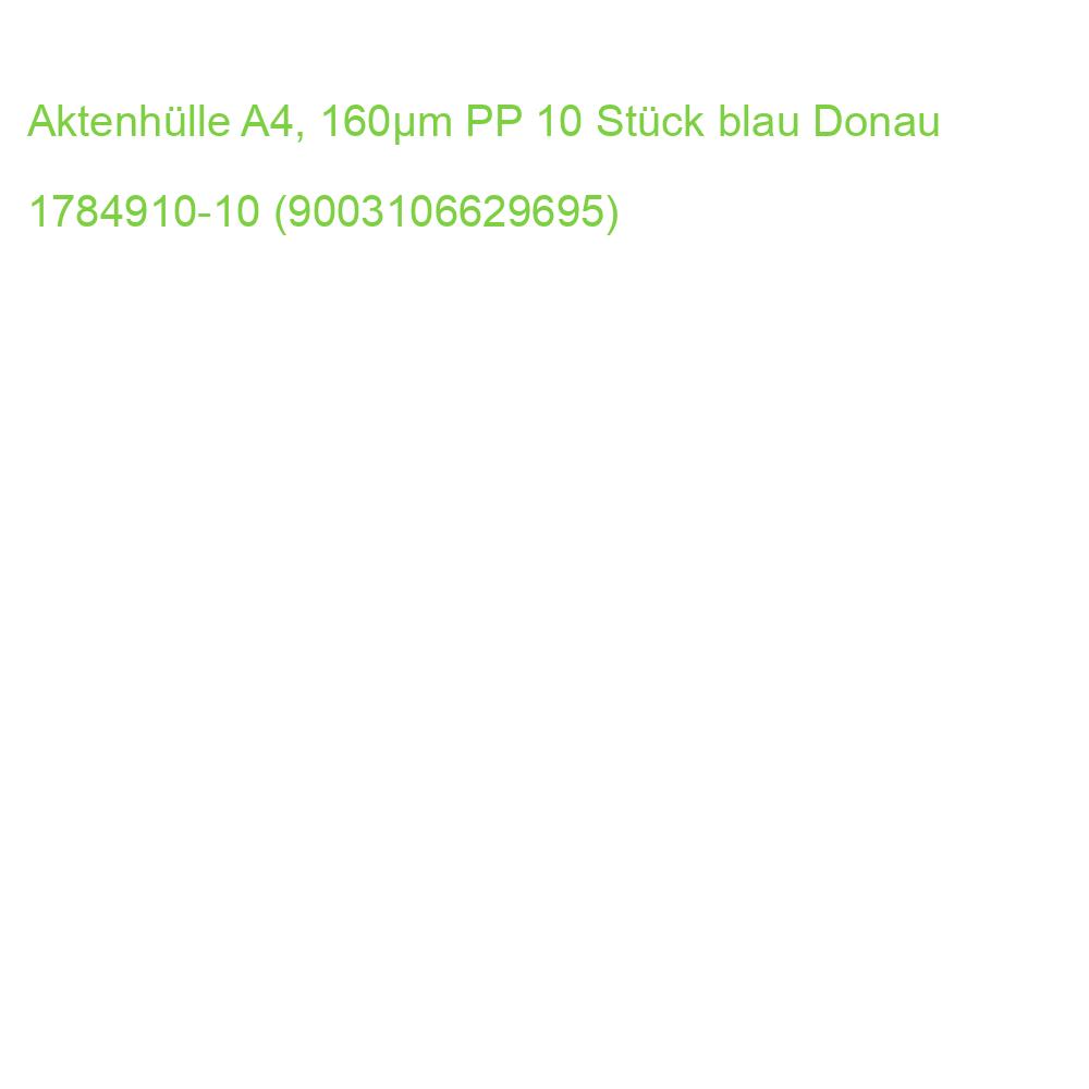 Aktenhülle A4, 160µm PP 10 Stück blau Donau 1784910-10 (9003106629695)