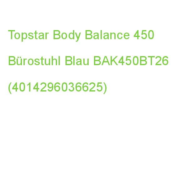 Topstar Bürostuhl Body Balance 450, Bak450bt26 Stoff Blau, Gestell Schwarz (4014296036625)