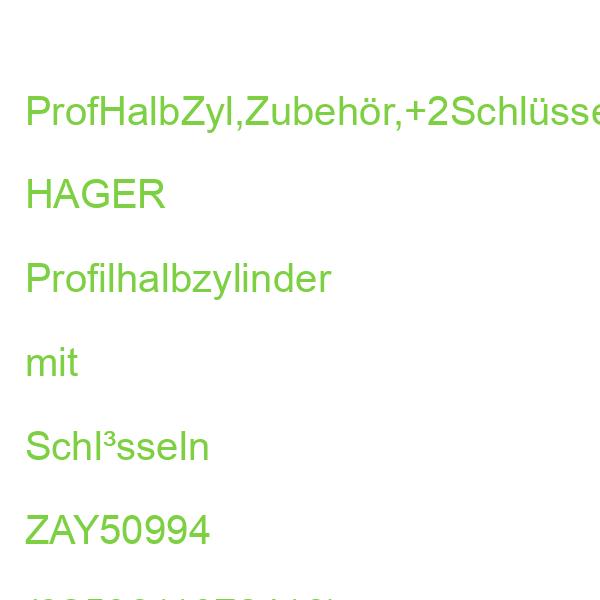 Profilhalbzylinder 2 Schlüsseln HAGER mit Schl³sseln ZAY50994 (3250611072416)