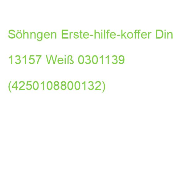 Söhngen Erste-hilfe-koffer Din 13157 Weiß 0301139 (4250108800132)