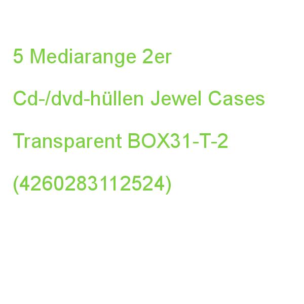Mediarange 2er Cd-/dvd-hüllen Jewel Cases Transparent, 5 St. BOX31-T-2 (4260283112524)
