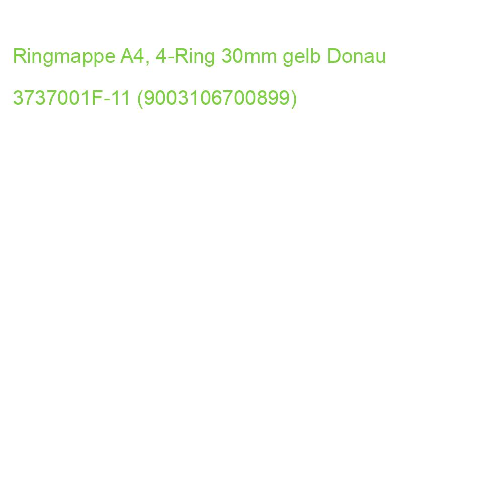 Ringmappe A4, 4-Ring 30mm gelb Donau 3737001F-11 (9003106700899)