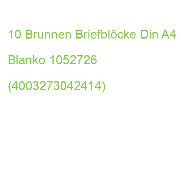10 Brunnen Briefblöcke Din A4 Blanko 1052726 (4003273336551)