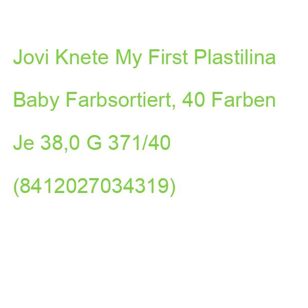 Jovi Knete My First Plastilina Baby Farbsortiert, 40 Farben Je 38,0 G 371/40 (8412027034319)