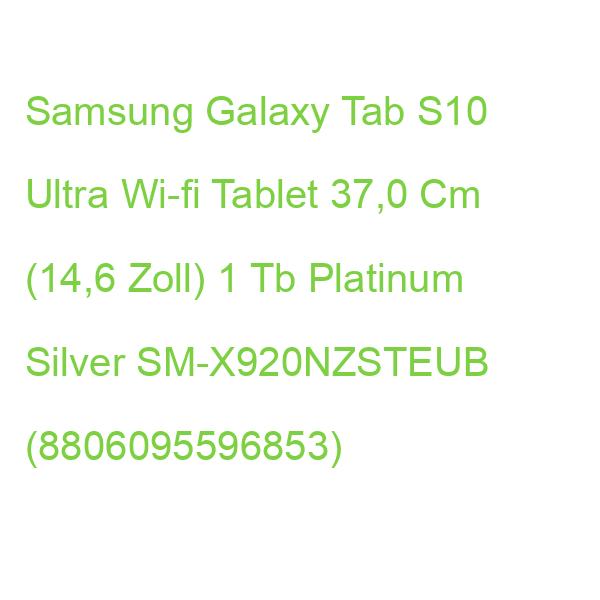 Samsung Galaxy Tab S10 Ultra Wi-fi Tablet 37,0 Cm (14,6 Zoll) 1 Tb Platinum Silver SM-X920NZSTEUB (8806095596853)