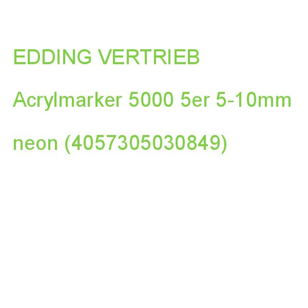 edding Acrylmarker 5000 5-10mm 5 Stück