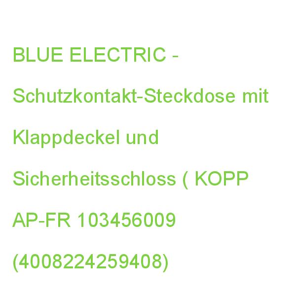 AP-FR Std1f.Schl.0BLUEgr KOPP Schutzkontakt-Steckdose mit Sicher 103456009 (4008224259408)