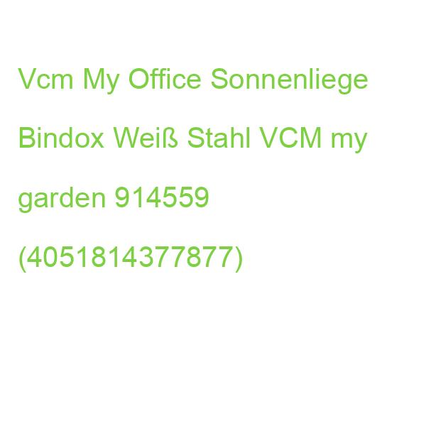 Vcm My Garden Sonnenliege Bindox Weiß Stahl 914559 (4051814377877)