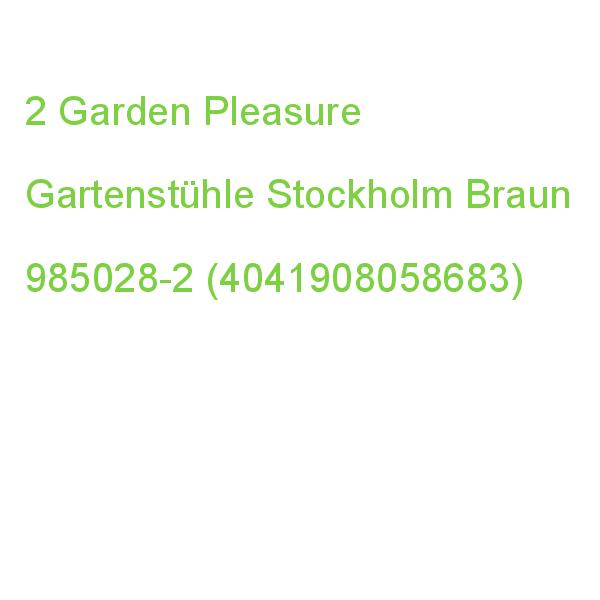 Garden Pleasure Gartenstühle Stockholm Braun, 2 St. 985028-2 (4041908058683)