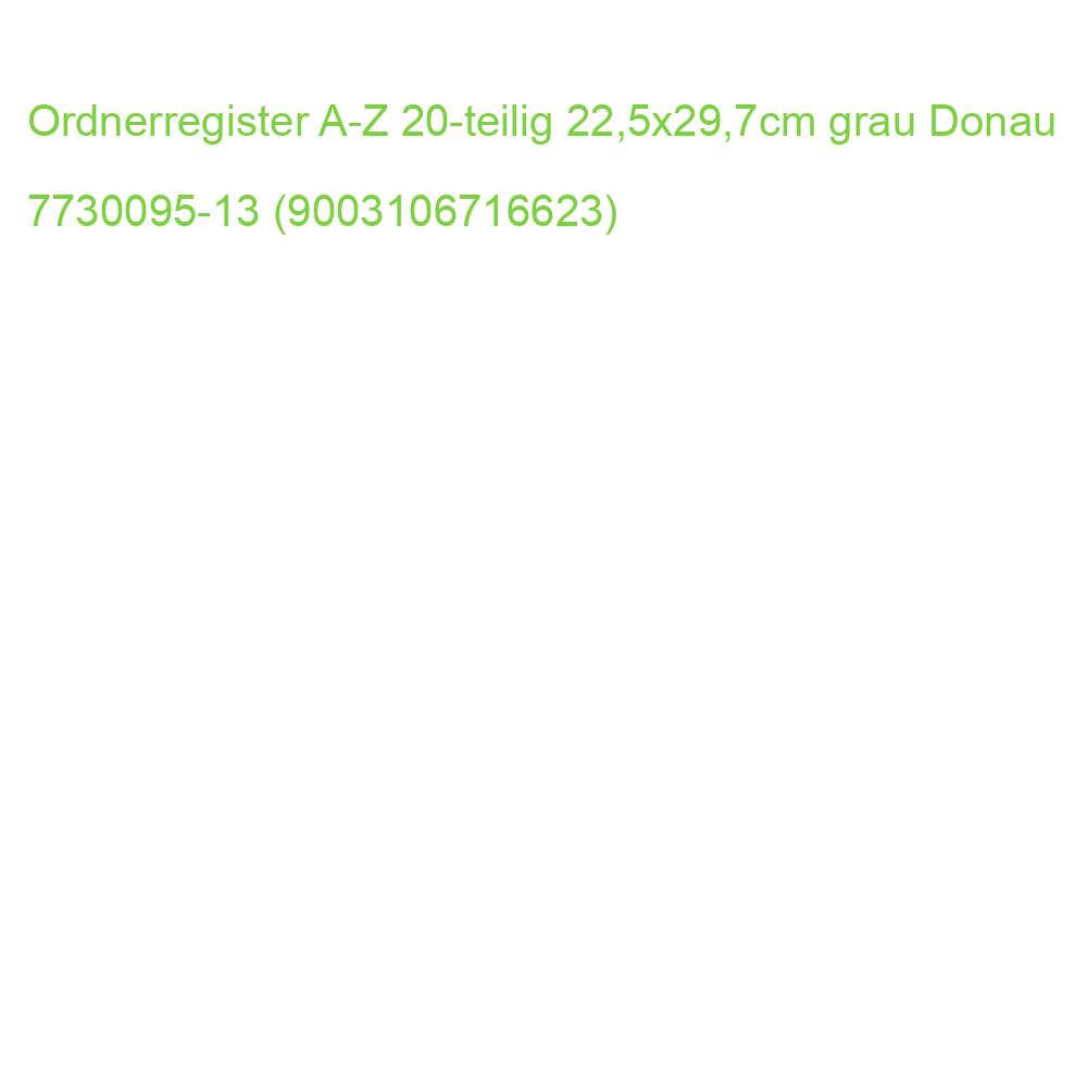 Ordnerregister A-Z 20-teilig 22,5x29,7cm grau Donau 7730095-13 (9003106716623)