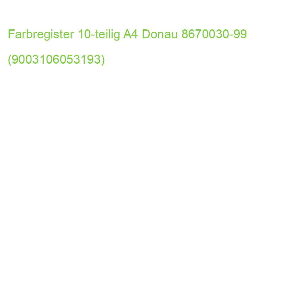 Farbregister 10-teilig A4 Donau 8670030-99 (9003106053193)