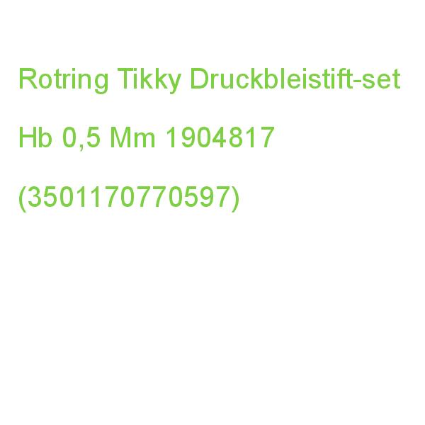 Rotring Tikky Druckbleistift-set Schwarz Hb 0,5 Mm, 1 Set 1904817 (3501170770597)