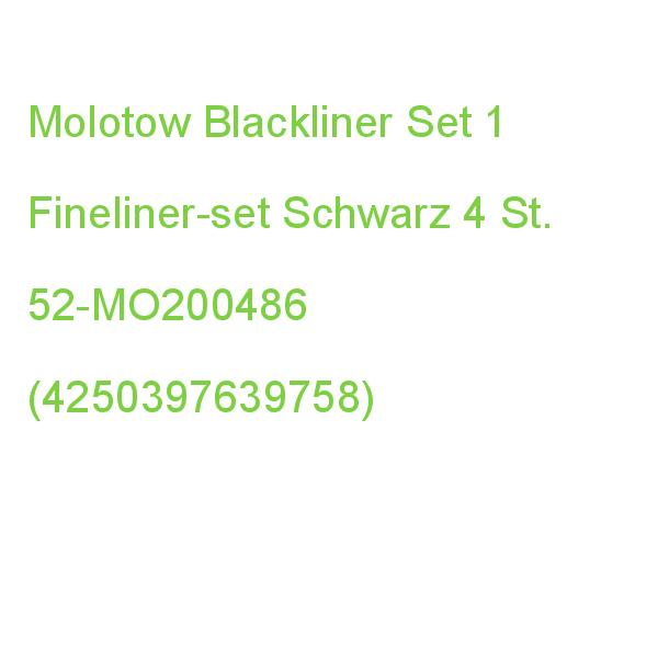 Molotow Blackliner Set 1 Fineliner-set Schwarz, 4 St. 52-MO200486 (4250397639758)
