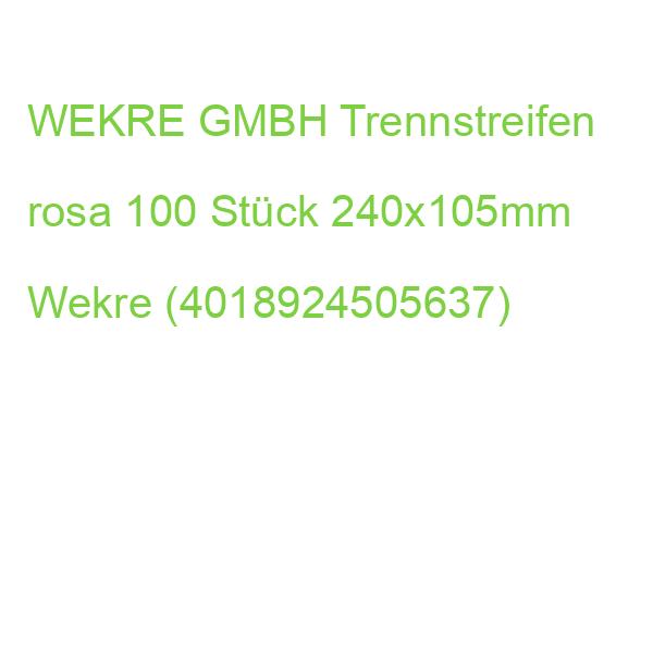 WEKRE Trennstreifen Lochung 160g/m² rosa 8cm 100 Stück (4018924505637)