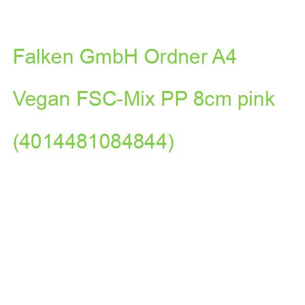 FALKEN Ordner Vegan pink DIN A4 Rückenbreite 8cm