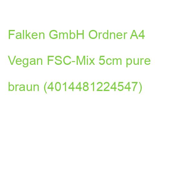 FALKEN Ordner Vegan pure braun DIN A4 Rückenbreite 5 cm