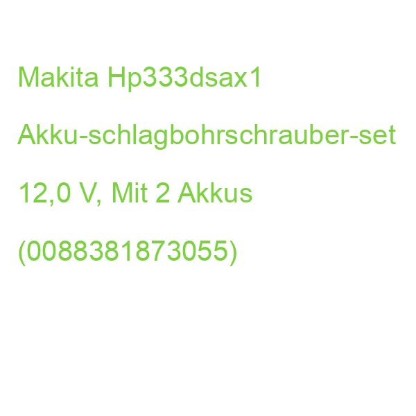 Makita Hp333dsax1 Akku-schlagbohrschrauber-set 12,0 V, Mit 2 Akkus (0088381873055)