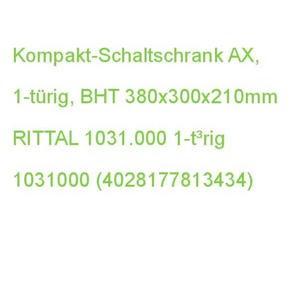 Kompakt-Schaltschrank AX, 1-türig, BHT 380x300x210mm RITTAL 1031.000  1-t³rig 1031000 (4028177813434)
