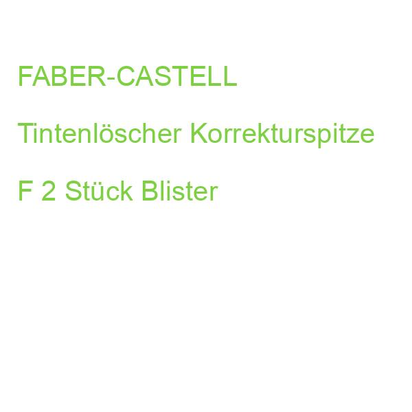 FABER-CASTELL Tintenlöscher Korrekturspitze F 2 Stück Blister