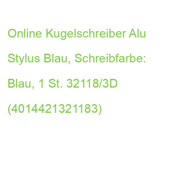 Online Kugelschreiber Alu Stylus Blau, Schreibfarbe: Blau, 1 St. 32118/3D (4014421321183)